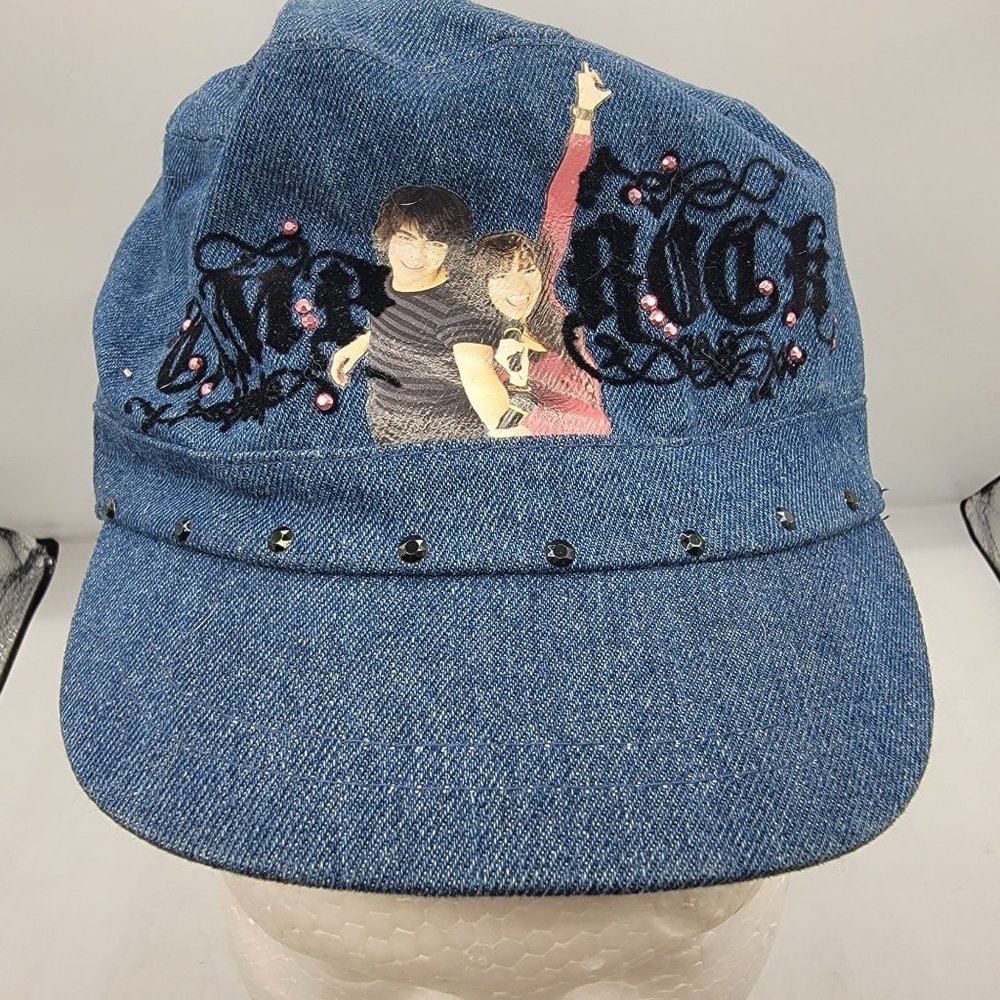 Camp Rock Disney Channel Denim Hat Rhinestone Cap Demi Lovato Joe Jonas